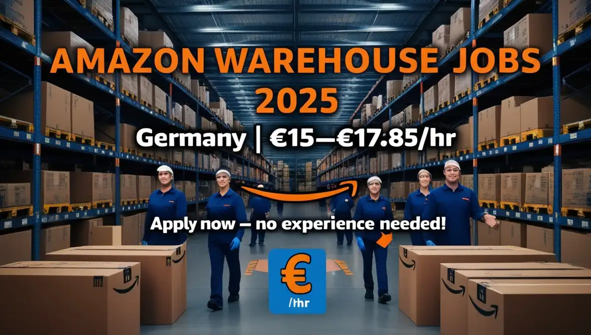 Amazon Warehouse Jobs in Germany Saarbrucken 2025 Pay €15.05 to €17.85Hour No Experience Required