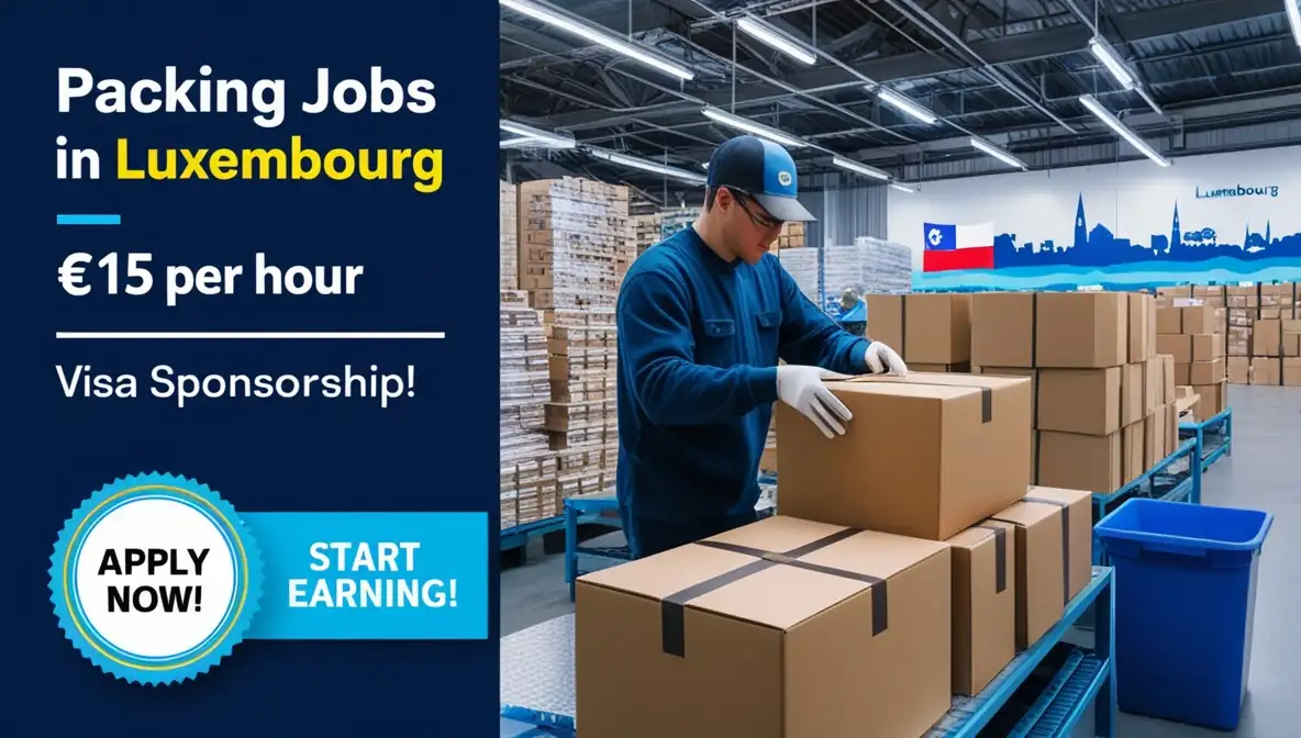 Packing Jobs in Luxembourg with Visa Sponsorship 2024 Salary €15 Hourly