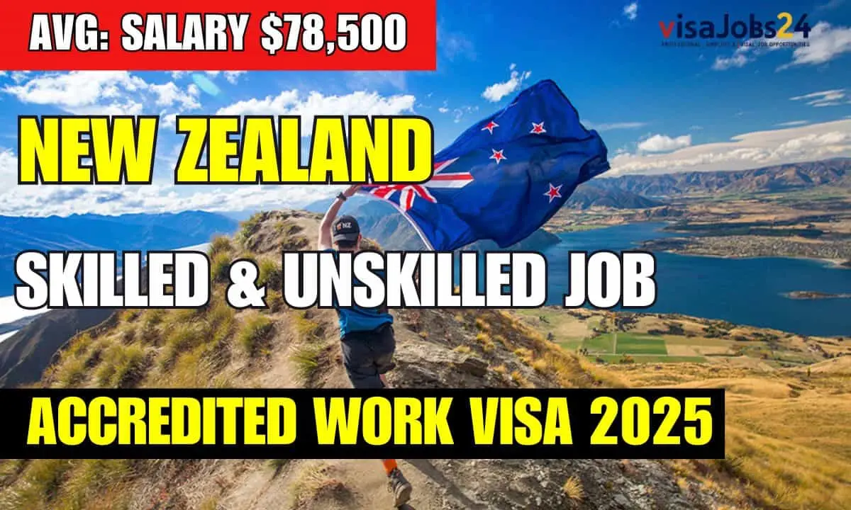 Sponsored Job Opportunities in New Zealand for 2025 Skilled & Unskilled Jobs: Salary $79,000 Per Year