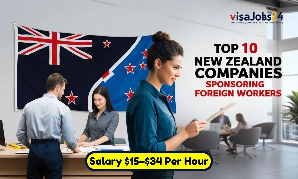 Top 10 New Zealand Companies Sponsoring Foreign Workers in 2025 Salary $60,000–$90,000 per year
