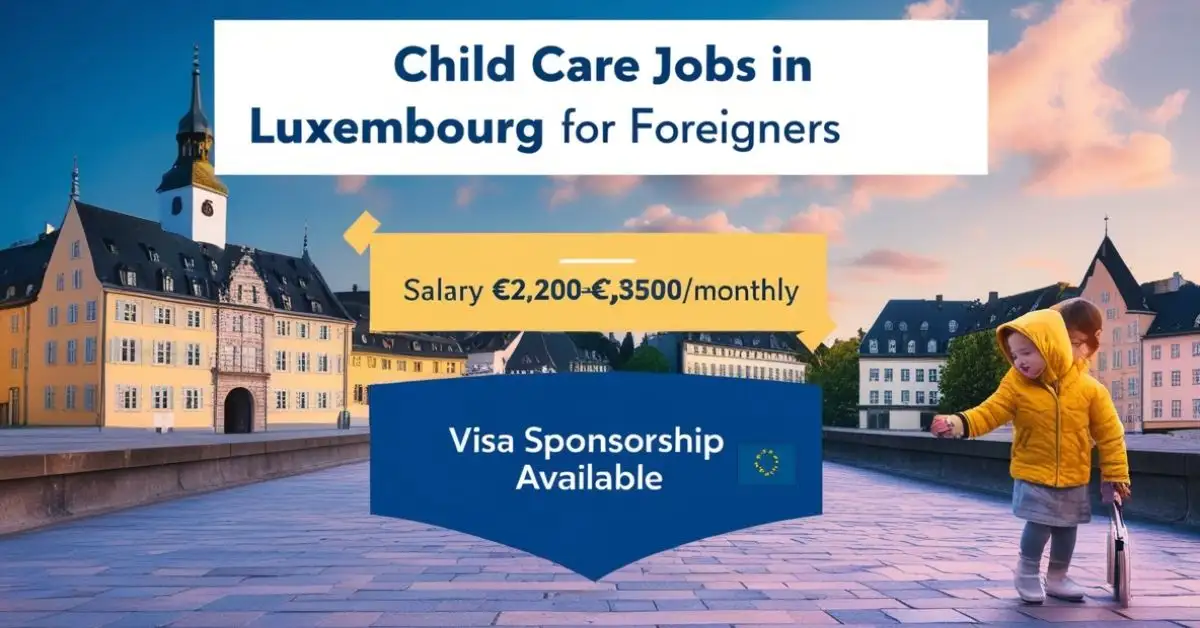 Child care jobs in Luxembourg visa sponsorship 2025