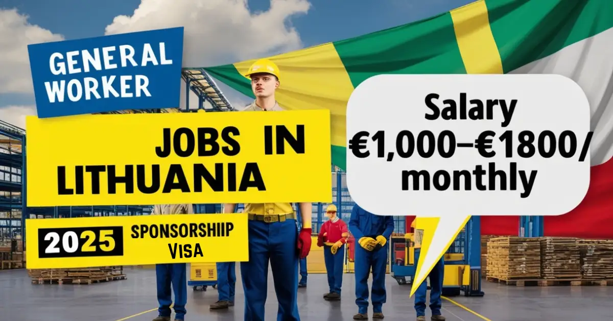 General Worker Jobs in Lithuania for Foreigners 2025 Salary €1,000-€1,800 Per Month