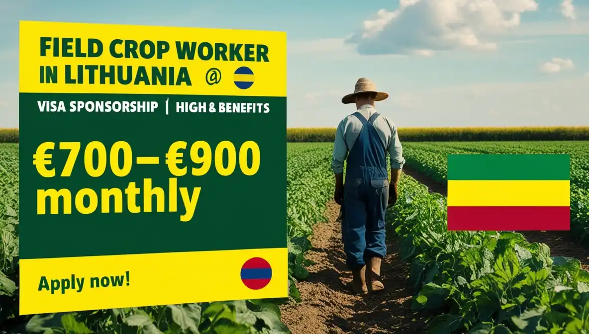 Field Crop Worker Jobs in Lithuania 2025 High Pay, Benefits, and Visa Sponsorship for Foreigners!